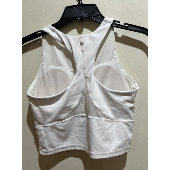 Glowmode High Neck Crop Sports Bra ~ White ~ Size Medium - Picture 4 of 6